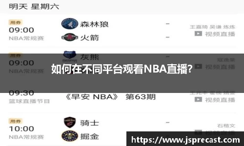 如何在不同平台观看NBA直播？